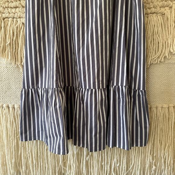 ATM Striped Cotton Poplin Tent Dress - Picture 6 of 8